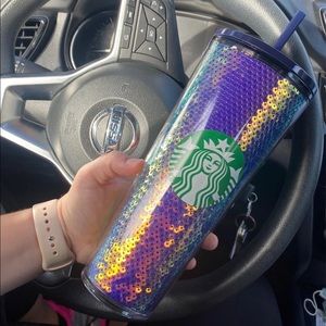 Starbucks Christmas 2020 purple sequin tumbler